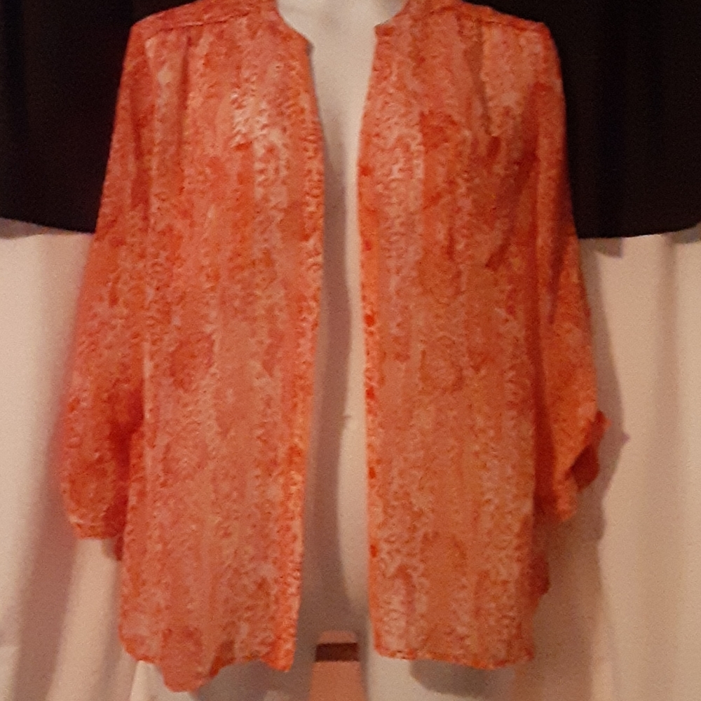 Womens sexy sheer button up blouse